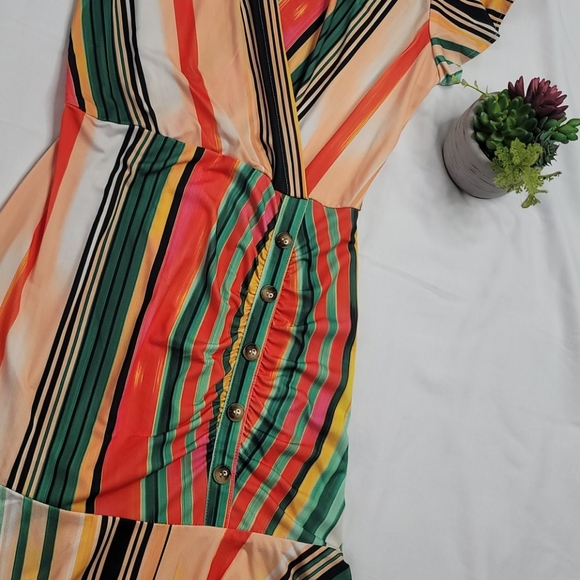 Beige by eci multicolored dress sz Med - Picture 5 of 10